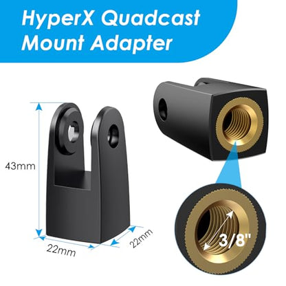 Youshares Quadcast Mount Adapter for HyperX Microphone, Replacement Adapter for Boom Arm - color: HyperX Adapter