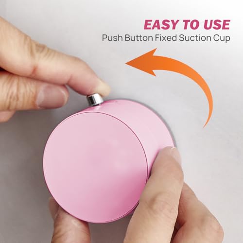 JOYTUTUS Shower Phone Holder, Reusable Suction Cup Phone Mount for Shower, Mirror, Kitchen, Window & Bathroom, Shower Phone Mount Compatible with iPhone 17, 16, 15, 14, 13 & All Phones,Pink,1 Pack - color: Pink