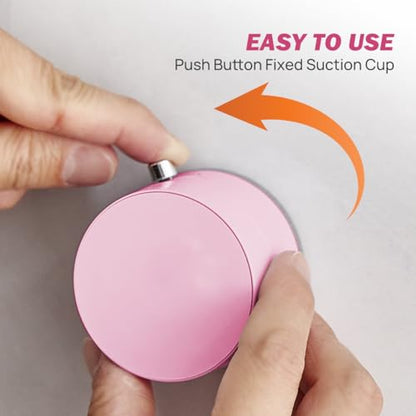 JOYTUTUS Shower Phone Holder, Reusable Suction Cup Phone Mount for Shower, Mirror, Kitchen, Window & Bathroom, Shower Phone Mount Compatible with iPhone 17, 16, 15, 14, 13 & All Phones,Pink,1 Pack - color: Pink