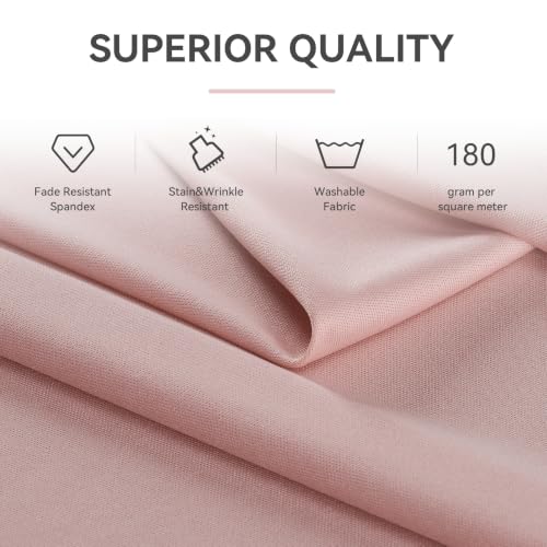 20FTx12FT Dusty Pink Wrinkle-Free Wedding Backdrop Curtain -Silky Washable White Polyester Drapes for Baby Showers, Birthday Parties, Photography, and Wedding Receptions-4 Panels 5FTx12FT - color: Dusty Pink, size: W5' x H12'(4 panels)