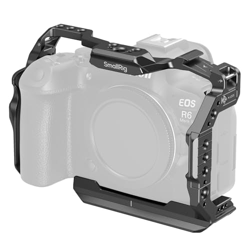 SmallRig R6 Mark II Camera Cage for Canon, Formfitting Video Making Camera Rig for Canon R6 Mark II, Built-in Dual NATO Rails, Quick Release Plate for Arca, Horizontal and Vertical Shooting - style: R6 Mark II Cage