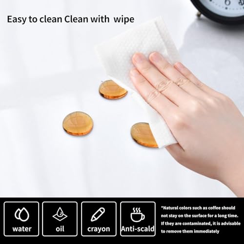 Clear Desk Mat, Non-Slip PVC Desk Protector Mat with Round Edge, Heat Resistant & Waterproof Clear Desk Writing Mat for Home and Office (11.8''*11.8'') - size: 11.8" x 11.8"