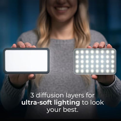 iContact SoftLight+, LED Streaming Light & Video Conference Lighting for iContact Camera Pro and ProXL, Edge-Lit Face Light with Adjustable Brightness & Color Temperature, USB or Camera Powered