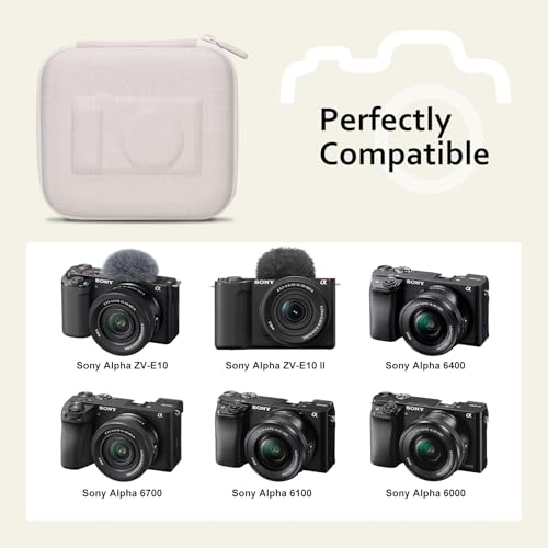XANAD Hard Case for Sony a6400/a6700/a6100/a6000/a5000/a5100/ZV-E10/ZVE10 II or Fujifilm X100VI / X100V Digital Camera (Cream) - color: Cream
