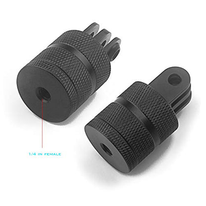 360 Degree Rotation Tripod Mount Adapter, Aluminum 1/4 inch 20 Camera Mount Compatible with GoPro 13/12 Black,Hero10/ 9/8/ 7/6/ 5/ Series,DJI, XiaoYi and Other Standard 1/4 Accessories - size: 360 degree rotating base