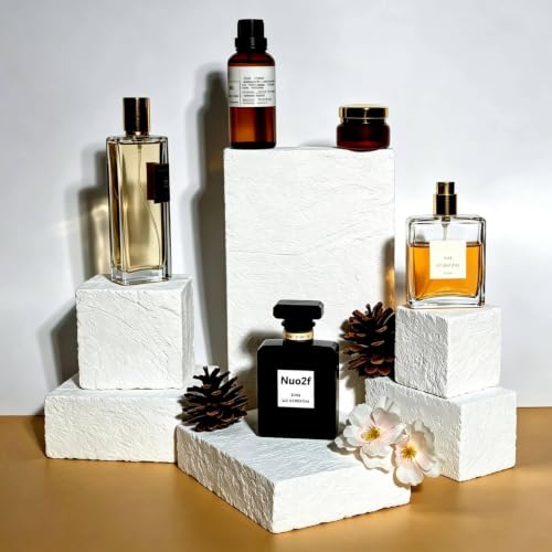 Product Photography Props Geometric Cube Photo Backdrop for Jewelry Cosmetics 6PCS | Waterproof Non-dusting Handcrafted(White)