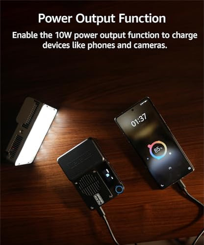 amaran Ace 25c Kit RGB Pocket LED Light,Boost Mode to 32W Mini On Camera Video Light,2300K~10000K Support Magnetic Attraction and App Control with Carrying Case,Mini Tripod,Grid (Silver) - color: Silver