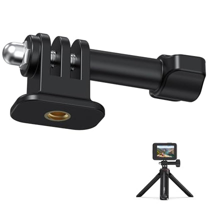 VRIG Tripod Mount Adapter 1/4" Screw for Go pro Hero 13/12/11/10/9/8/7/6,DJI Osmo Action5Pro/4/3, AKASO, Insta360 X5/X4/Ace Pro and Other Action Cameras on Standard 1/4"-20 Tripod Selfie Stick Monopod