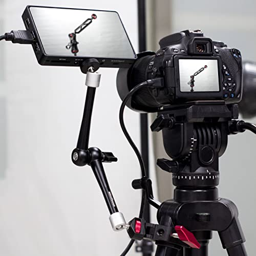 11'' Articulating Friction Magic Arm Super Camera Clamp Mount Cell Phone Holder Action Camera Adapter Kit for DSLR Camera LCD Monitor Vlog Rig Video LED Light Microphone Cage Camcorder Projector