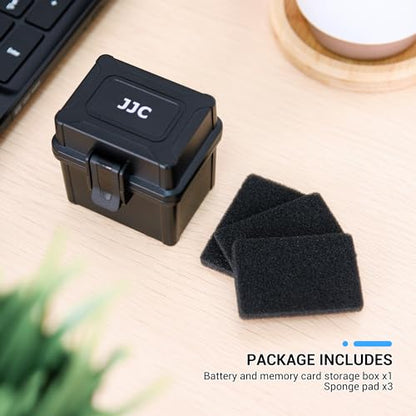 JJC Portable Camera Battery Organizer for 2 x Canon LP-E17 LP-E12 Nikon EN-EL25 EN-EL14A Sony NP-FZ100 FW50 Fuji NP-W235 NP-W126 Battery & SD Card - size: For Camera Battery x2