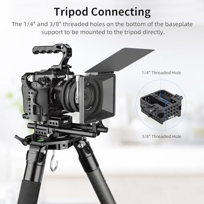 Nitze 15mm LWS Camera Baseplate, with Plate for Manfrotto Standard, Quick Installation and Removal- PB13
