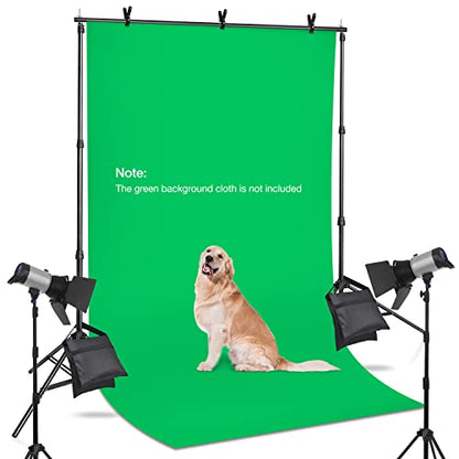 Yesker 10 X 10 ft Photo Video Studio Background Support Stand, Adjustable Heavy Duty Photography Backdrop Support System Kit for Photoshoot Party Video Creator - size: 10*10ft