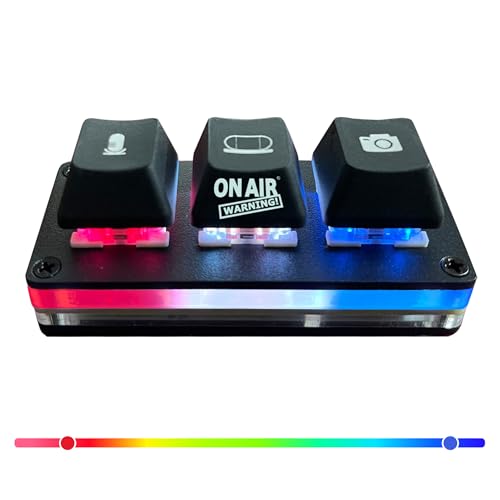 Mute Button USB Microphone, Cam Control Buttons, One-Touch, Mute Button with LED Indicator, PC Mic Mute Switch, Free Software Download for Online Calls/Class/Recording Video