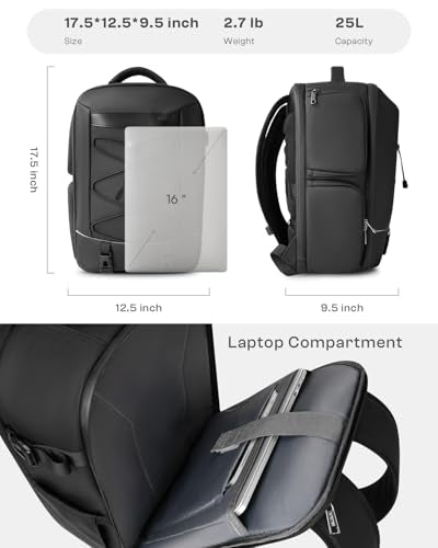 Camera Backpack, DSLR SLR Camera Bag for Photographers Compatible with Sony/Canon/Nikon/DJI Mavic Drone, Waterproof Rain Cover Photography Backpack, Tripod Holder Camera Case Fits 16 Inch Laptop