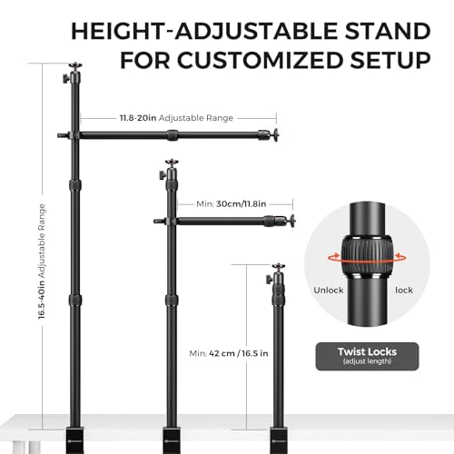 NearStream 2-Pack VM20 4K Wired Streaming Cameras with ST40 Stand & Clamp Mount – for Livestreaming, Video Creation, and Home Studio Use