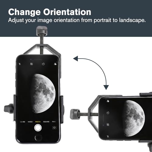 Celestron – Smartphone Adapter and Bluetooth Remote for Telescope, Binoculars & Spotting Scopes – Capture Images & Video Through Your Optics – Simple, Durable, Metal Body - Compact and Travel-friendly - style: Basic Smartphone Adapter DX with Bluetooth