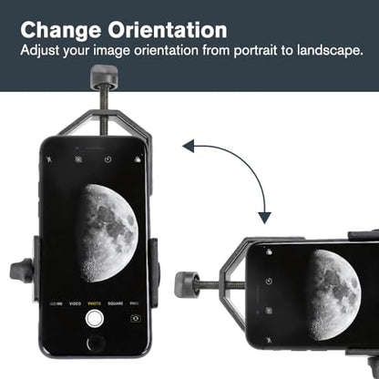 Celestron – Smartphone Adapter and Bluetooth Remote for Telescope, Binoculars & Spotting Scopes – Capture Images & Video Through Your Optics – Simple, Durable, Metal Body - Compact and Travel-friendly - style: Basic Smartphone Adapter DX with Bluetooth