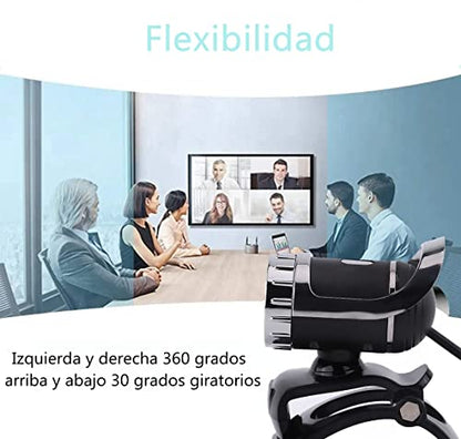 Webcam 480P, Clip on PC Camera, Built in Microphone,12.0M Pixels, 360° Rotating for Computer Laptop Desktop, Plug and Play for Video Broadcasting, Compatible with