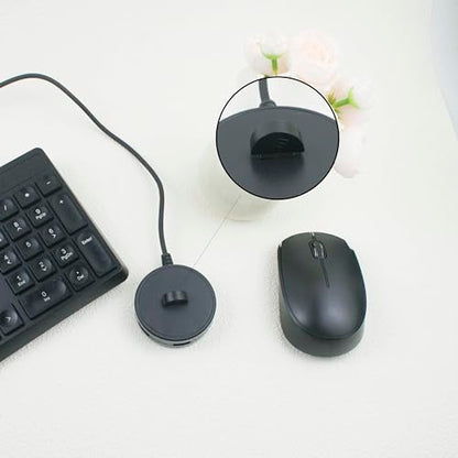 LANDIBO Mini USB Microphone, Plug and Play, Driver-Free, mini mic for Mac desktops and laptops are Convenient and Practical. Ideal for Web Chat, Gaming, and Video conferencing (Black)
