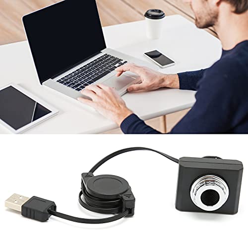 Pomya 480P Webcam with Automatic White Balance, USB 2.0 High Resolution Wired Computer Camera for PC, Laptop and Desktop, Plug and Play, Webcam for Video Conferencing, Recording, Online Chatting