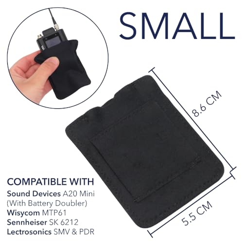 URSA Belt Pouch with Clips - Versatile Rigging for Wireless Transmitters (Black, Small) - color: Black, size: Small