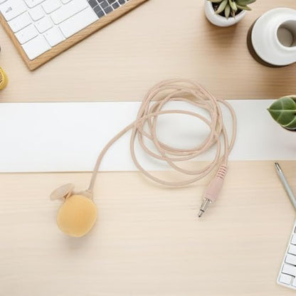 VICASKY Portable Lavalier Condenser Microphone with 3.5mm Plug, Mini Clip-on Noise Canceling Mic for Computer, Online Meetings, Video Recording, and Vlog Use