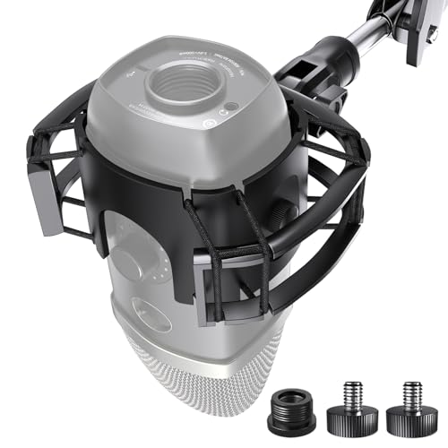 Custom Built for Blue yeti x Shock Mount, 2026 Upgrade Anti-Vibration Suspension Elastic Shock Mount Holder Clip Mics Stand Compatible with Blue yeti x Microphone