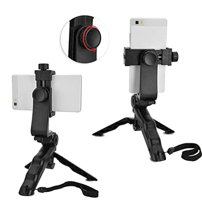 Smartphone Tripod Handheld Phone Stabilizer Foldable Cell Phone Hand Grip Mount Portable Cellphone Gimbal Holder Handheld Hand Grip for Photography Smartphone