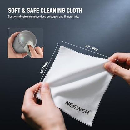 NEEWER 2 in 1 Camera Lens Cleaning Kit for Electronics, Smartphones, Tablets, 1x Camera Air Blower + 1x Soft Cleaning Cloth, HM-50