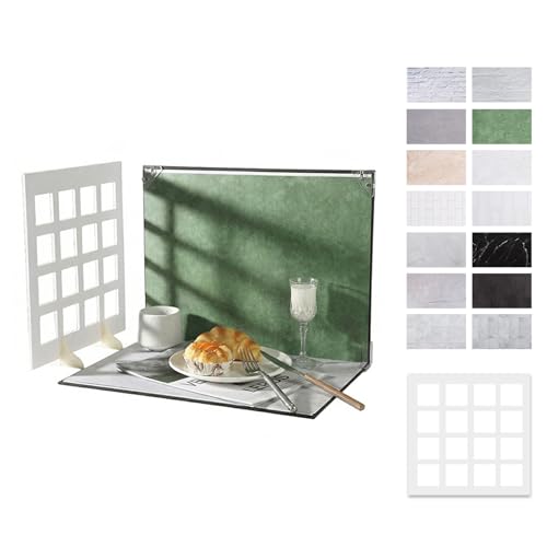 16x11.5 Inch Photo Backdrop Board, 7PCS Double Side Flat Lay Backdrop Paper with Shadow Board, Product Photography Backdrop Kit for Props, Food Jewelry Cosmetics, Small Content Creator Backdrops - color: Classic