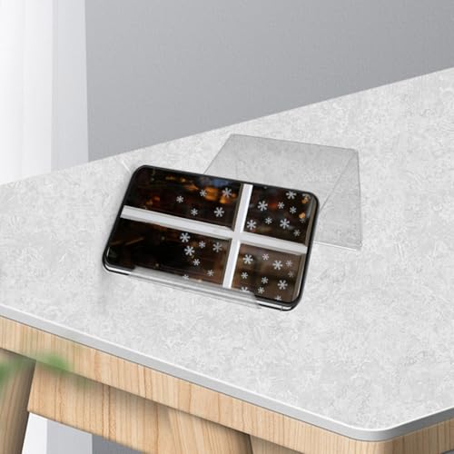 POPETPOP Acrylic Phone Stand for Desk Telephone Stand for Desk and Office Phone Organizer Transparent Desktop Holder for Landline Cellphones Space Saving Riser 7.48 X 5.51 X 3.93 in