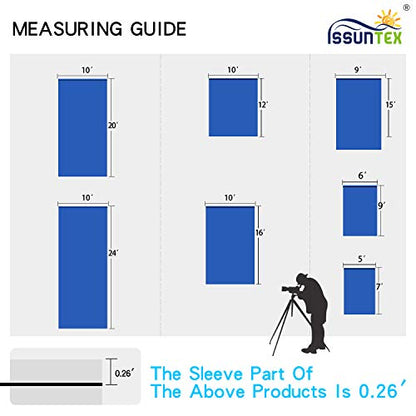 ISSUNTEX 10X24 ft Background Muslin Backdrop, Photo Studio, Collapsible High Density Screen for Video Photography and Television-Blue - color: Blue, size: 10X24 ft