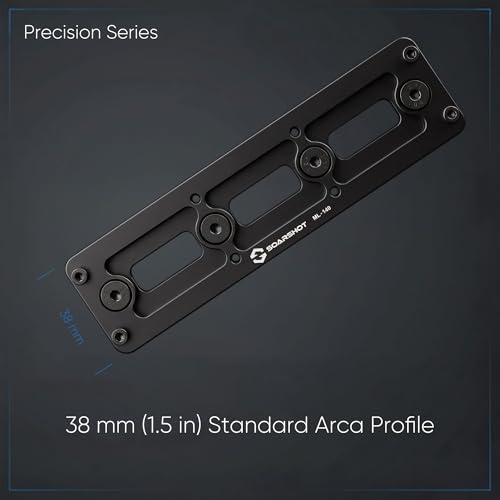 MLOK Arca Rail Adapter, Quick Release Dovetail Plate Compatible with Arca-Swiss & RRS Tripod Heads, CNC Aluminum Bipod & Tripod Mount for Hunting (ML-140)
