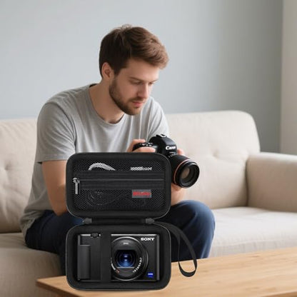 Case for Sony ZV-1F/ ZV-1/ ZV-1 II/Sony RX100 VII/ RX100 III Digital Camera | Sony ZV-1F/ ZV-1/ ZV-1 II/ RX100 VII Digital Camera Carrying Case, Hard Travel Protective Bag, Pocket fits Accessories, Black - color: Black
