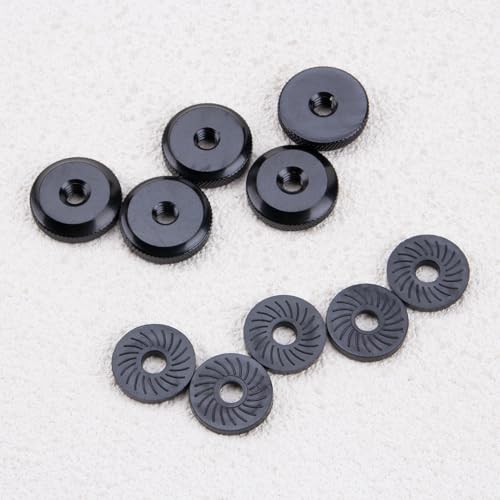 ZORZA 5Sets 1/4" Aluminum Thumb Nut and Anti-Slip Rubber Washers Set Universal Thumb Wheel Lock Nut Adapter for Secure Camera Mounting to Tripod