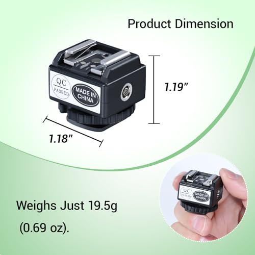 Flash hot Shoe C-N2 Hot Shoe Riser, hot Shoe Converter to Flash hot Shoe Base, Universal and Compatible with zeniko ZF04 ZF08 Ulanzi F12 Godox im20 im30 and telephoto Lens