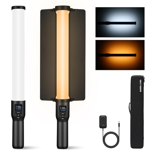 Godox LC500 LC500R Bi-Color LED Light Stick – Compact, Portable, and Creative Lighting for Photo & Video Enthusiasts (LC500 Bi-Color (Black, 22'')) - size: 22" LC500
