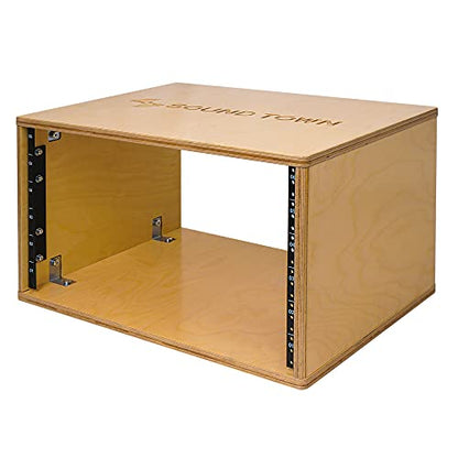 Sound Town DIY 6U Studio Rack with Solid Baltic Birch Plywood, Golden Oak, Assembly Required (SDRK-Y6) - color: Golden Oak, size: 6U