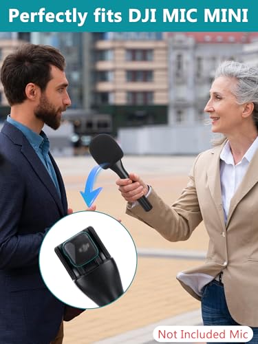 YOUSHARES Universal Interview GO Handheld Adapter for DJI Mini, 2-Pack Wind Muff and Lavalier Mic Adapter Handheld Stand Set - color: Gray Wind Muff (2 Pack)+Interview handheld