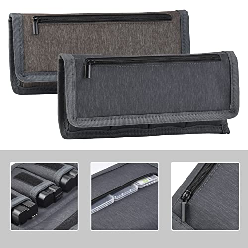 2Pcs Battery Storage Case Bag for LP-E6 EN-EL15 NP-FW50 NP-F550 DSLR Camera Batteries and AA AAA Battery