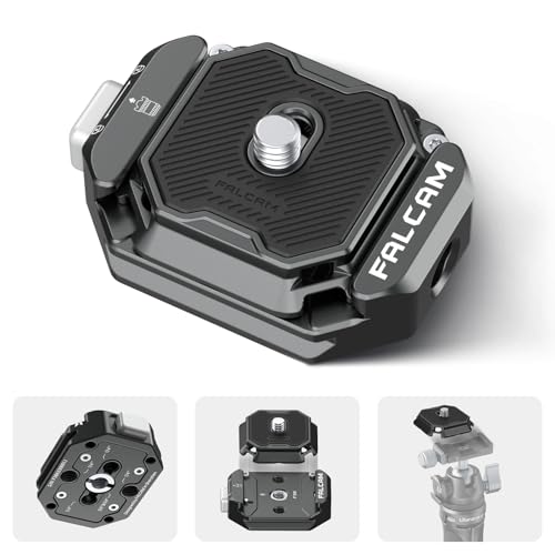 ULANZI F38 Multi-Hole Camera Quick Release Plate Kit, w 1/4" to 3/8" Screw Thread, Quick Release System QR Plate Camera Tripod Mount Adapter for Sony Canon Monopod DSLR Stabilizer Slider DJI - size: F38 Pro