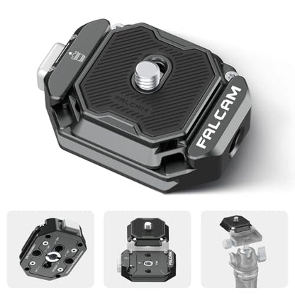 ULANZI F38 Multi-Hole Camera Quick Release Plate Kit, w 1/4" to 3/8" Screw Thread, Quick Release System QR Plate Camera Tripod Mount Adapter for Sony Canon Monopod DSLR Stabilizer Slider DJI - size: F38 Pro