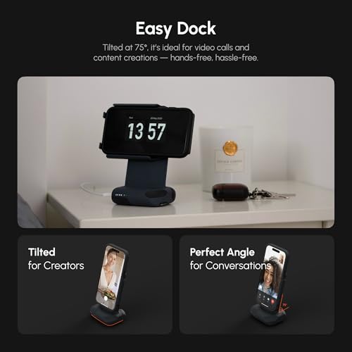 ProGrip Mobile Battery Grip, DSLR-Style Phone Camera Grip with Built-in Powerbank of Qi Charging, Ergonomic Handle with Wireless Shutter Button, Phone Stand Dock, Built-in Cold-Shoe & Tripod Mount