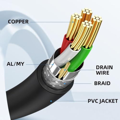 chenyang USB 2.0 9Pin 10Pin Motherboard Header to Micro USB 5Pin Data Cable 0.5M - style: Micro USB