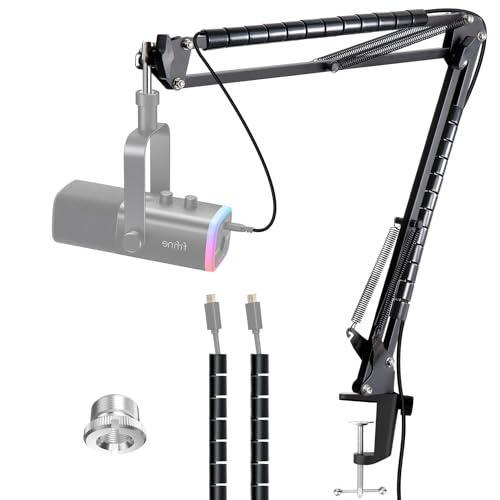 Boom Arm Compatible with Fifine Dynamic Microphone (AM8), Mic Arm for Fifne XLR/USB Gaming Podcast Recording PC Mic, Adjustable Scissor Mic Stand by YOUSHARES - color: Fifine AM8 Arm