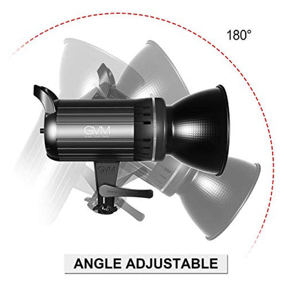 GVM Great Video Maker 100W Bi-Color LED Video Light with Bowens Mount, APP Control, Lantern Softbox, Dimmable 3200K-5600K, CRI 97+