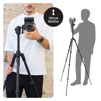 Manfrotto Befree Advanced AS, Camera Tripod, Twist Lock, Compatible with Arca-Swiss, Portableand Compact, Alumiium, Travel Tripod Kit, Ball Head, for DSLR, Mirrorless, Camera Accessories - style: Befree Adv Arca-Swiss Twist Alu
