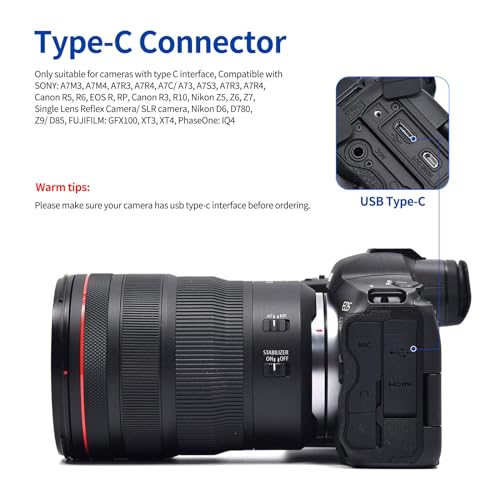 Jelanry Camera Tether Cable USB C to USB C 90° Right Angle, for Power Delivery, 5Gbps Data Transfer, Charging Between Camera & Computer+ Tethering Cable Lock Clamp for Sony Canon Nikon, 16.4 feet 5m - size: Straight+Elbow