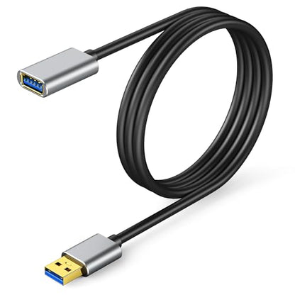 10ft USB Extension Cable, USB 3.0 A Male to Female Extender Cable, 5Gbps High-Speed Data Transfer, Gold-Plated & Anti-Interference Compatible with Keyboard/Mouse/Printer/VR/Webcam/Hard Drive - size: 10ft