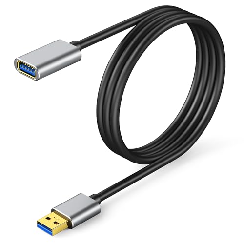10ft USB Extension Cable, USB 3.0 A Male to Female Extender Cable, 5Gbps High-Speed Data Transfer, Gold-Plated & Anti-Interference Compatible with Keyboard/Mouse/Printer/VR/Webcam/Hard Drive - size: 10ft